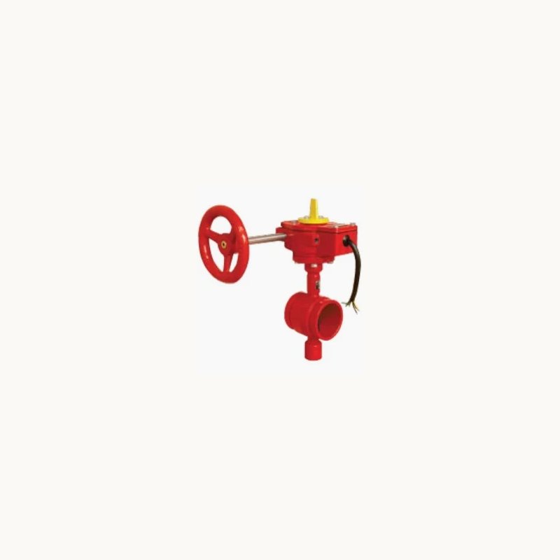 Grooved butterfly valve